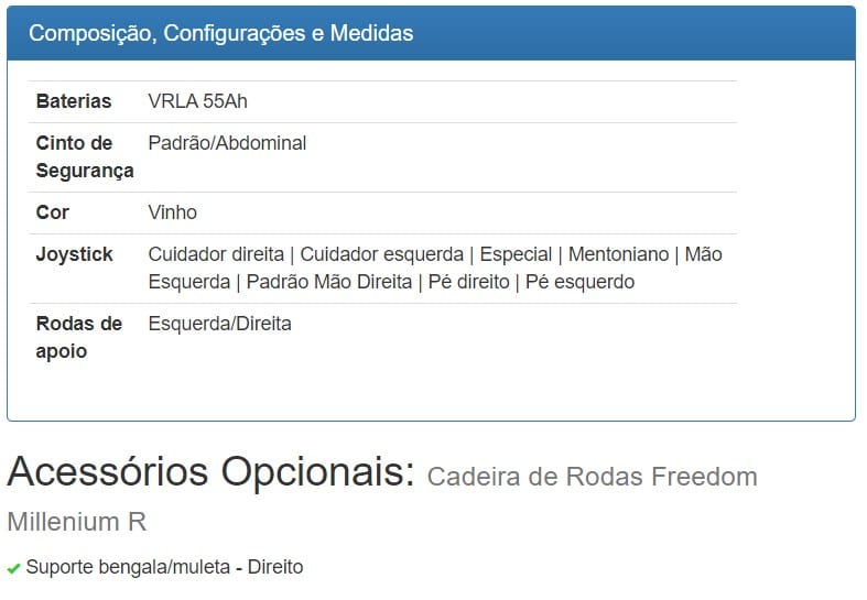 Cadeira de Rodas Freedom Millenium R