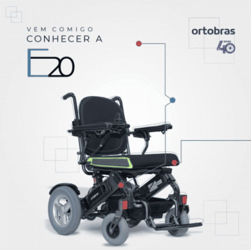 Cadeira de rodas motorizada compacta E20 Ortobras